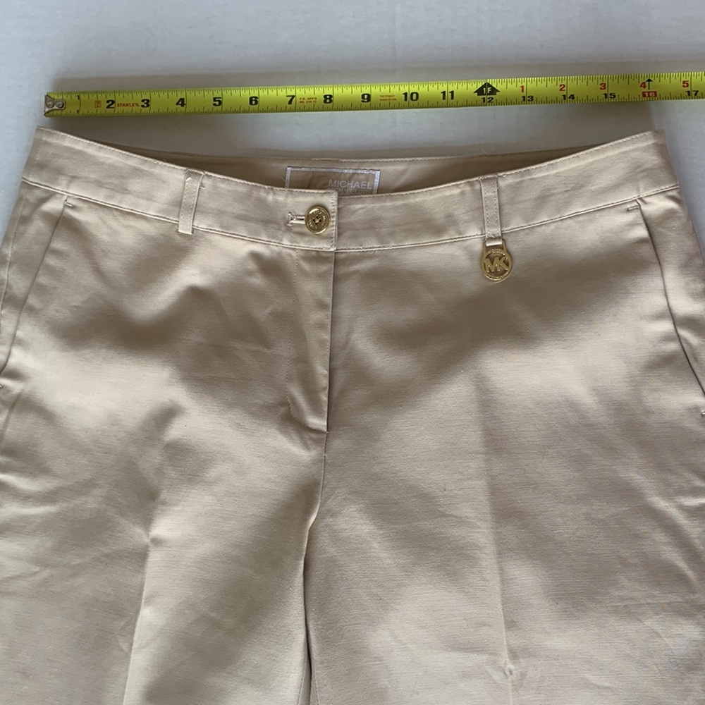 MICHAEL KORS Beige Khaki Straight Leg Capri Pants Size 10 - Picture 14 of 17